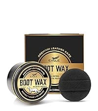 Eagle 4-in-1 Mink Oil Leather Conditioner Kit – 3.52oz Waterproof Paste with Horsehair Brush, Sponge & Microfiber Cloth – Leather Cleaner & Protector for Boots, Shoes, Jackets, Saddles & Bags