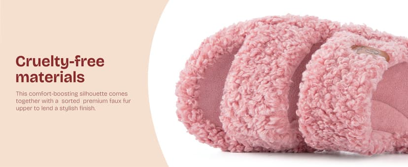 Machine-washable, Gifts, Memory Foam, Anti-slip Sole, Lightweight, Indoor and Outdoor, Cozy EverFoams Womens Fuzzy Open-toe Slippers Memory Foam Indoor House Shoes B0CLGNYKFR