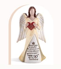 50th Birthday Gifts for Her Women: Happy Birthday Gift for Friends Besites Sisters Daughter Mom 50 Year Old Woman Birthday Angel Figurine