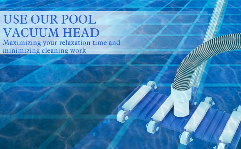 Zhengjiake Pool Vacuum Head with Wheels,14" Heavy Duty Head, Pool Cleaner Vac Head, Flexible Swimming Pool Vacuum Head with Swivel