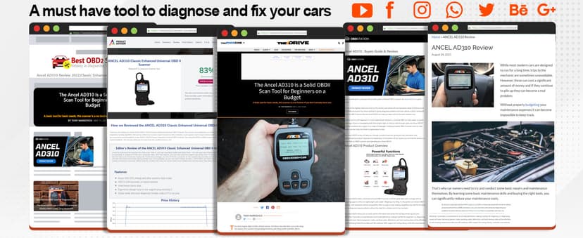ANCEL AD310 Classic Enhanced Universal OBD II Scanner Car Engine Fault Code Reader CAN Diagnostic Scan Tool, Read and Clear Error Codes for 1996 or Newer OBD2 Protocol Vehicle (Black) B01G5EA74I
