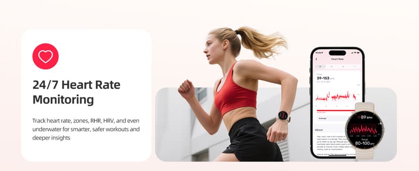 Parsonver Parsonver Swimming Smart Watch, 5ATM Waterproof for Pool & Open Water, Built-in GPS & Compass, AMOLED Fitness Tracker with 100+ Sports Modes, Heart Rate & Sleep Monitor, AI Swim Analysis, French Grey