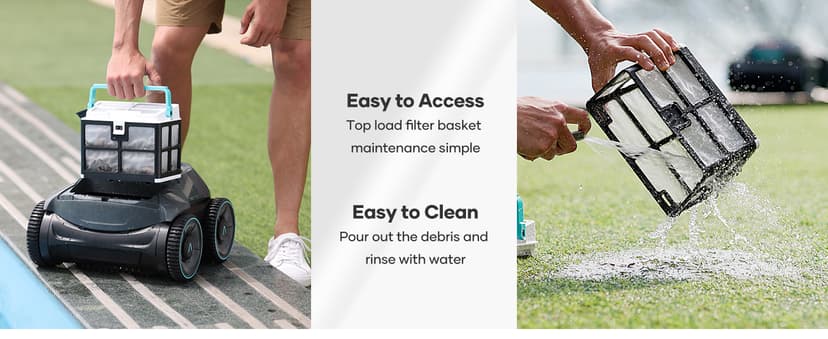 AIPER Cordless Robotic Pool Cleaner, WavePath Navigation, Wall-Climbing, Quad-Motor, 150 mins Runtime for Inground Pools up to 1,600 sq.ft, Seagull Pro ZT6002 (Renewed)