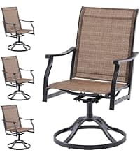 Soohow Rattan Outdoor Patio Dining Chairs Set of 6, Woven Wicker Chairs with Cushions, All Weather Ergonomic Comfort, for Balcony, Backyard and Poolside