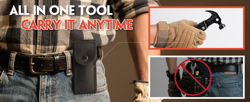 VEITORLD Christmas Stocking Stuffers, Gifts for Men Dad, Anniversary Birthday Gifts Idea for Him Husband Boyfriend, All in One Tools Hammer Multitool, Camping Hunting Hiking Xmas Presents, Cool Gadget