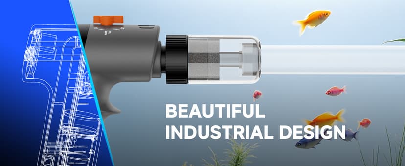 VIPASKA Electric Aquarium Gravel Cleaner Kit with High Pressure Strong Suction, 6-in-1 Multifunction Fish Tank Vacuum Cleaner and Water Changer for Aquarium, Gravel Vacuum with Sand Filter Tools