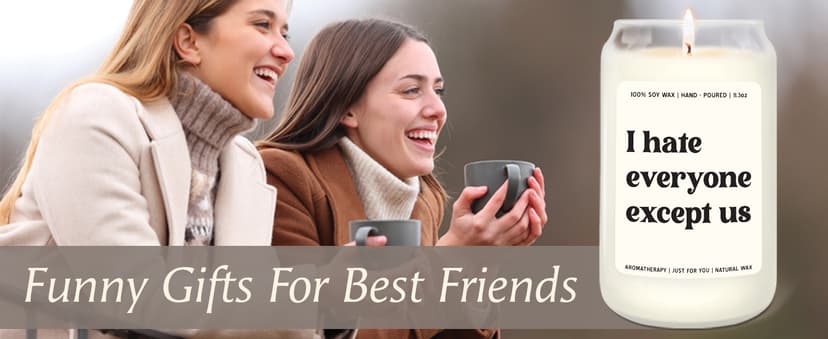 NewEleven Gifts for Women Friendship - Funny Gift for Friends Female - Unique Friendship Gifts for Women, Friend, Female, Bestie, BFF, Soul Sister, Work Bestie - Candle