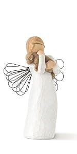 Willow Tree True, Truly a Friend, Box for Jewelry and Treasures with Bas-Relief Carving of Girl with Puppy Dog, Sculpted Hand-Painted Keepsake Box