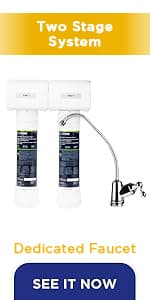 EcoPure EPINL30 5-Year In-Line Refrigerator Water Filter – Universal Fit for Most Fridges, Ice Makers, RVs & Boats – Reduces Chlorine Taste & Odor – Easy DIY Install with 1/4" Fittings