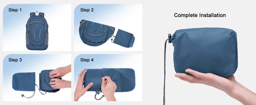 MIYCOO Backpack - Ultra Lightweight Packable Backpack for Travel Camping, 45L Hiking Back Pack Waterproof Foldable Daypack for Men Women Blue