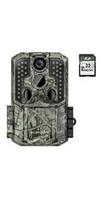 WOSPORTS Mini Trail Camera,24MP 1080P HD Game Camera Motion Activated with IR Night Vision Waterproof Video Deer Cam for Outdoor Wildlife Monitoring