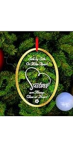 WaaHome Our Friendship is Endless Christmas Ornaments Friend Gifts for Women, Best Friend Ornaments for Christmas Tree Decorations Friendship Gifts for Friends Female Women