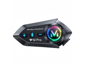 Motorcycle Helmet Bluetooth Headset Speakers with Good Sound,Loud,50 Hours Use,Large Button for Gloves,Fast and Stable Connection,Answer Automatically,Voice Assistant,IPX7 Waterproof,Easy Install