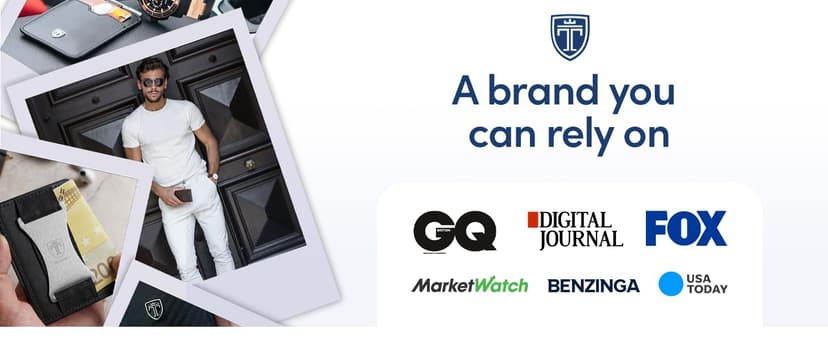 TRAVANDO AirTag* Wallet Mens Wallet with Money Clip Air Tag Wallet Card Holder RFID Blocking Bifold Gifts for Men