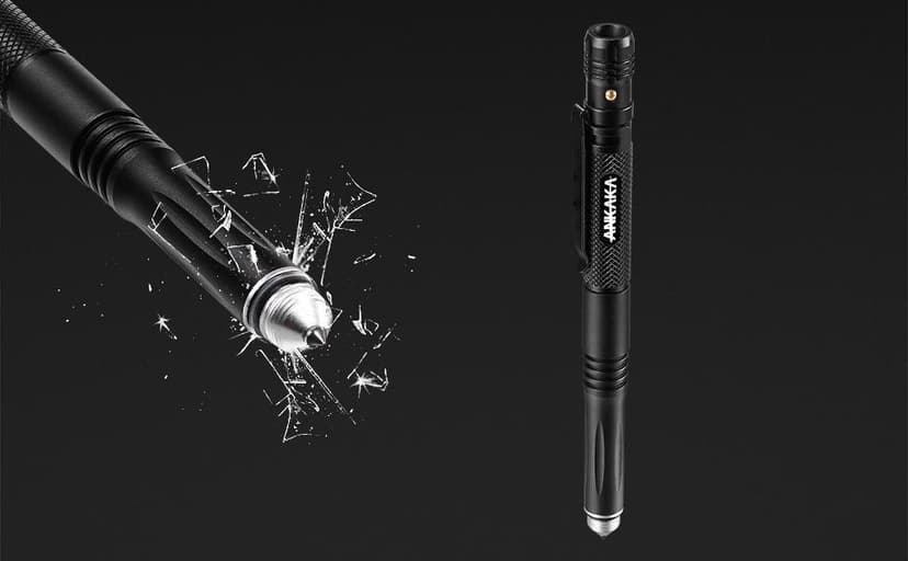 The Most Loaded 6-in-1 Tactical Pen: Solves Other Brands' Weaknesses,Self Defense Tip + Flashlight + Ballpoint + Bottle Opener + Screw Driver + Hexagonal Wrench, 5 Ink Refills + 6 Batteries + Gift Box B07RDGN4HD