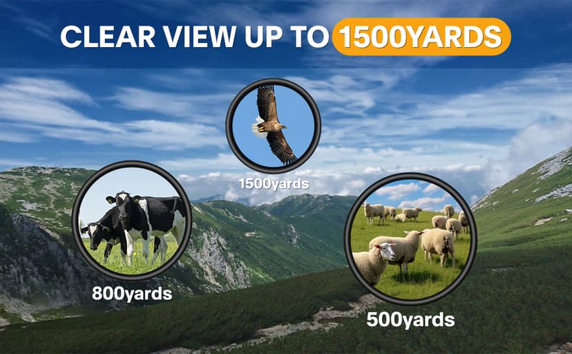 Monocular Telescope 80x100 HD Monoculars for Adults with Tripod & Phone Adapter, Monoculars for Bird Watching Stargazing Camping Hiking Hunting Wildlife Travel-Black