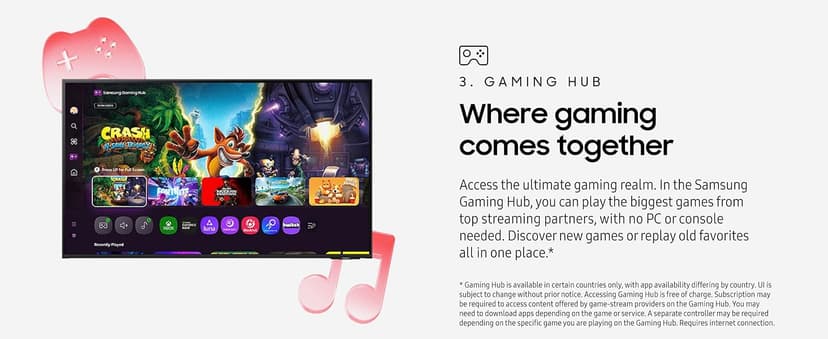 Samsung 43” Smart Monitor M7 (M70F) 4K UHD Display, Samsung Vision AI, Smart TV Apps, Gaming Hub, USB-C, HDMI and USB-A, Black, LS43FM702UNXZA, 2025