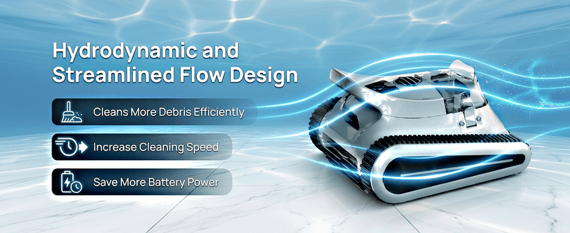 Cordless Robotic Pool Cleaner - Automatic Pool Vacuum Robot for Inground&Above Ground Pools, Wall&Waterline Climbing, Smart Navigation, 180mins Runtime, APP Control, Dual Filtration, Powerful Suction
