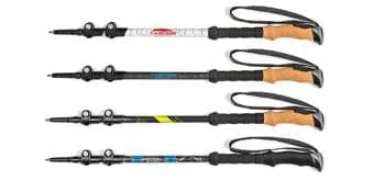 Cascade Mountain Tech Trekking Poles - Carbon Fiber Walking or Hiking Sticks with Quick Adjustable Locks