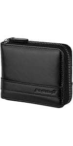 Admetus Mens RFID Blocking Wallets Zipper Leather Wallet for Men Bifold RFID Card Holder