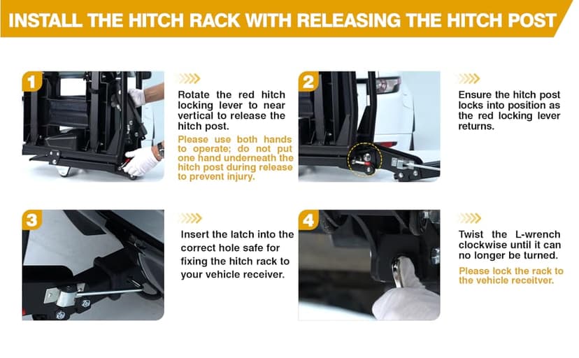 Ebike Rack with Ramp for 2 E-Bikes 200 lbs Capacity Fits 5" Fat Tire, Hitch Bike Rack for Cars SUVs Trucks with 2" Receiver, Foldable Tilting Locking No Assembly Needed E-Bike Platform Carrier