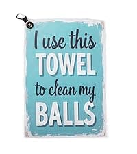 SHANKITGOLF Golf Towel for Golf Bag Microfiber with Clip, Funny Cleaning Cloth for Balls & Clubs, Premium Accessories, Gift for Men, Golfers, Dad