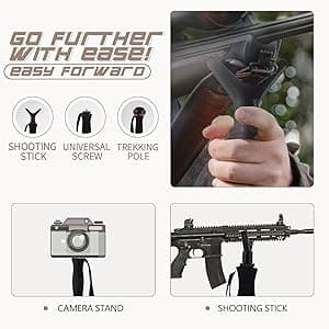 G2 GO2GETHRE Multipurpose Telescopic Trekking Poles - Strong Aircraft Alloy Walking Sticks for Hiking and Hunting,Quick Locks System (1pc)