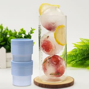 Whiskey Rocks Glass, Set of 4 (2 Crystal Bourbon Glasses, 2 Round Big Ice Ball Molds) In Gift Box - 11 Oz Old Fashioned Glasses for Scotch Cocktail Rum Cognac Vodka Liquor, Unique Gifts for Men