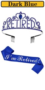 JETKONG Retirement Party Decorations Retired Tiara/Crown, Retired Sash for Women Retirement Gifts, Retirement Party Supplies, Gifts, Favors (Rose Gold) B0B2R3G8NG
