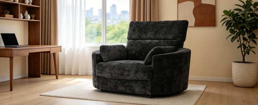 450lbs Oversized Power Recliner Chair, 53" Extra Wide Electric Recliner for Big and Tall Adults, Single Sofa with USB & Type-C Ports, Pillows, Chair for Living Room, Bedroom, Office (Black)