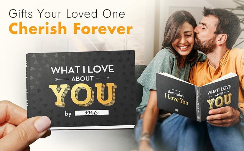 What I Love about You Book - Fill-in-the-Blank Book for Men, Boyfriend, Women, Girlfriend, Husband, Wife, Him, Her - Couples Gifts for Anniversary, Christmas & More - Stocking Stuffer for Men, Women