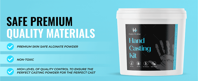 Hula Home Hand Casting Kit for Couples or Family with Mounting Plaque | Anniversary DIY Gifts Her & Him, Keepsake Sculpture Wedding Kids,