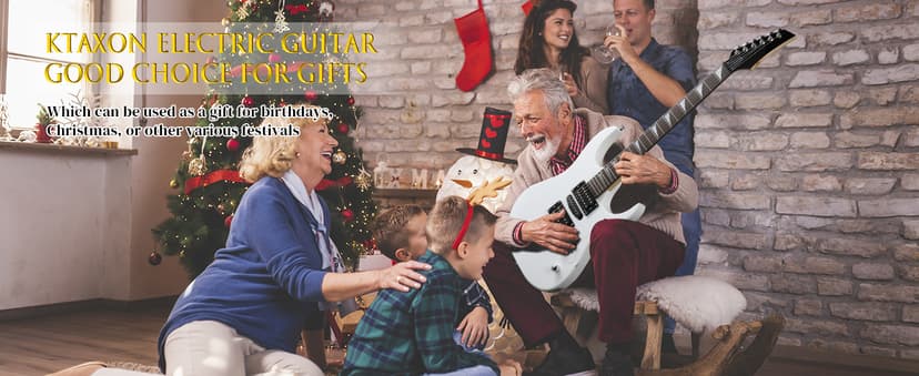 Ktaxon 39" Electric Guitar with 20Watt Amp, Full Size 170 Model Starter Guitar Kit for Beginners & Professionals W/Bag, Shoulder Strap, Wrench Tool, Plectrum - White