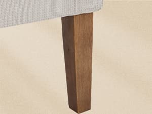 COLAMY Modern Wingback Living Room Chair, Upholstered Fabric Accent Armchair, Single Sofa Chair with Lounge Seat and Wood Legs for Office/Bedroom/Reading Spaces, Beige