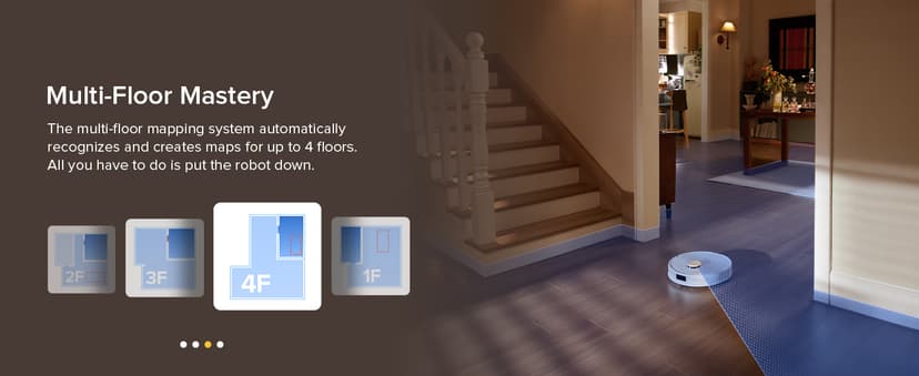 roborock Qrevo Series Robot Vacuum and Mop, 8000Pa Suction, Upgraded from Qrevo S, Anti-Tangle Brush, Smart Obstacle Avoidance, Auto Mop Washing, All-in-One Dock, 200RPM Spinning Mops, White(QV 35A)