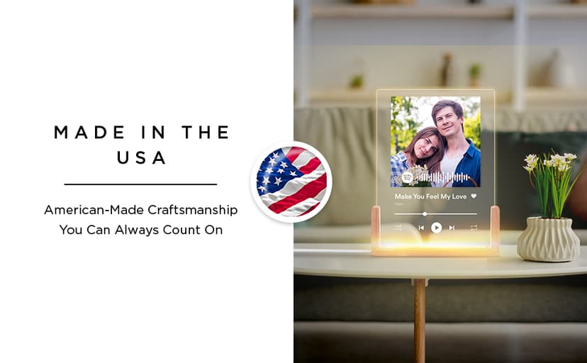 My Sign Center Personalized Gifts for Girlfriend, Her, Women, Wife - Custom Spotify Plaque, Customized Picture Frame For Couple, Boyfriend, Him, Anniversary and Birthday, 6"x8" Acrylic Photo