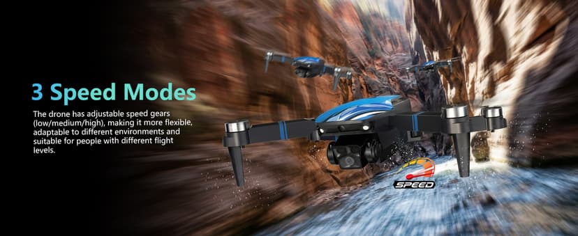 Drone with Camera for Adults LCD Screen FPV Live Video, Professional Brushless Motor 270° Obstacle Avoidance 3D Flips, Foldable RC Mini Quadcopter for Beginners Support 32G SD Card Max Under 250G Gift