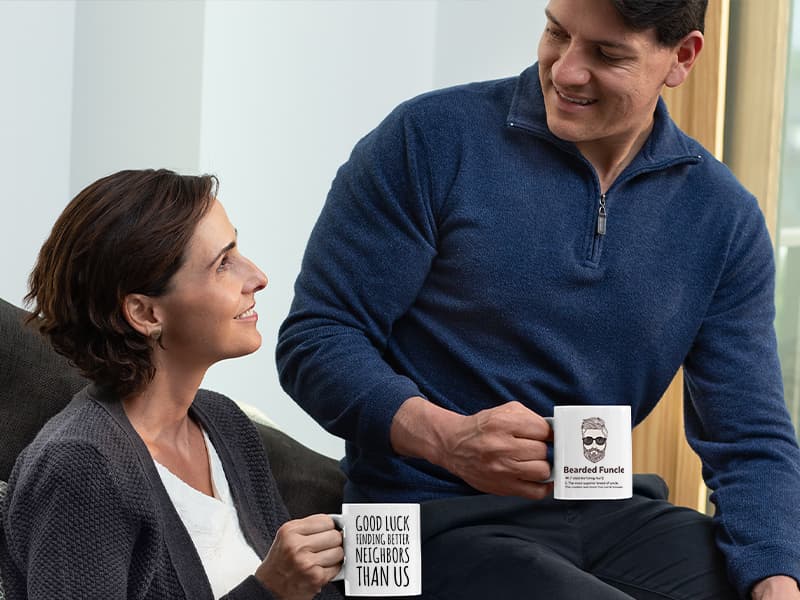 Panvola Best Neighbor Ever Farewell Gifts for Neighbors Moving Away Housewarming Goodbye Welcome Appreciation New Neighborhood Novelty Drinkware Ceramic Mug (11 oz, White)