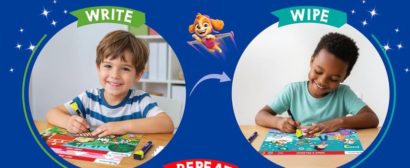 Reusable Write & Wipe Mats, Learning Games, Educational Toy for Toddlers, Kids, Boys & Girls Ages 3, 4, 5, 6 Skillmatics Search and Find PAW Patrol, Preschool Activity, Christmas Gift B0FQVC9MGX