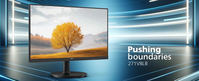 Philips New 27-inch Class Thin Full HD (1920 x 1080) 100Hz Monitor, VESA, HDMI x 1, VGA Port x1, Eye Care, 4 Year Advance Replacement Warranty, 271V8LB, Black