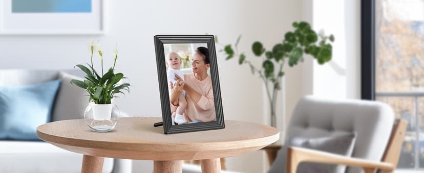 Frameo 10.1" WiFi Digital Picture Frame, Smart Digital Photo Frame with 16GB Storage, 1280x800 IPS HD Touch Screen, Auto-Rotate, Easy Setup to Share Photos or Videos Remotely via App from Anywhere