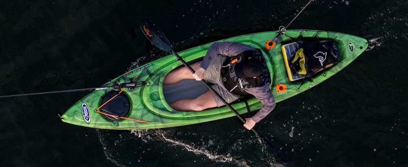 Pelican Argo 100X - Angler Sit in Fishing Kayak - Vapor Black Lime - Lightweight Stable - Ergoform™ Padded seat - 10 ft