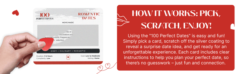 100 Date Night Ideas Scratch-Off Cards: Fun & Romantic Game for Couples | Special Anniversary Surprise for Him, Her, Boyfriend, Girlfriend, Wife, or Husband | 5 Categories for Relationship Building!