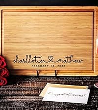 Personalized Wood Engraved Cutting Board - Valentines Day Gifts for Her - Unique Present for Wedding, Anniversary, Housewarming, Birthday, Holiday, or Romantic Gift Idea for Friends, Family, Mom, Dad