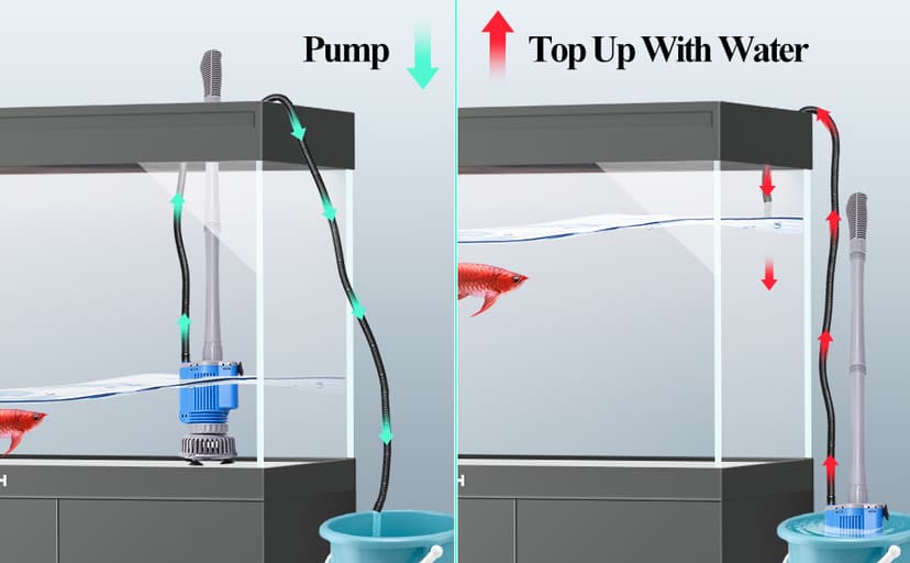 UPETTOOLS Aquarium Gravel Cleaner - Electric Automatic Removable Vacuum Water Changer Sand Algae Cleaner Filter Changer 110V/28W