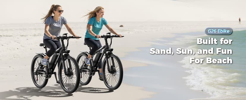 Electric Bike for Adults, 1500W Peak Mountain Ebike with 25 MPH, 65 Miles Range, 7 Speeds, 48V 10Ah Removable Battery 26" Ebike for Commute