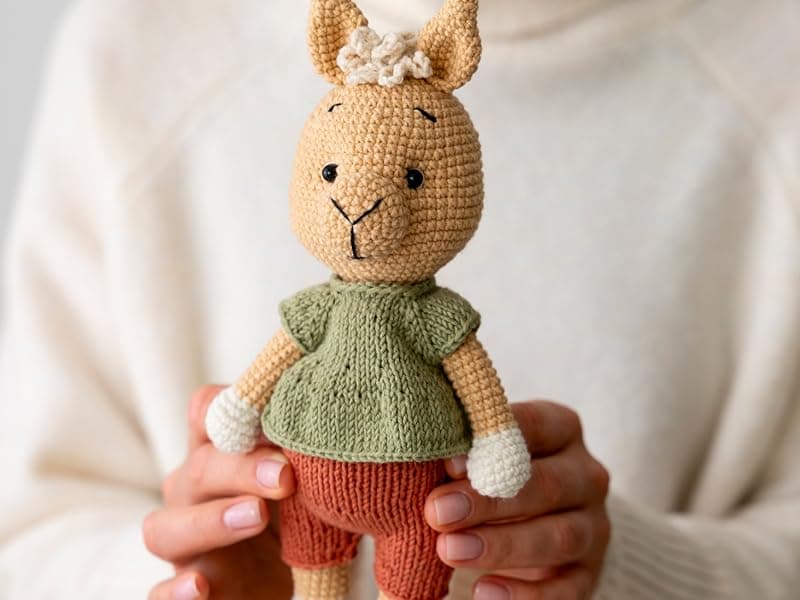 Hearth & Harbor Crochet Bag Organizer – Durable Knitting Bag, Yarn Organizer for Crochet Accessories and Supplies, Canvas Yarn Bag, Crochet Organizer with Accessories Case, Yarn Storage Organizer