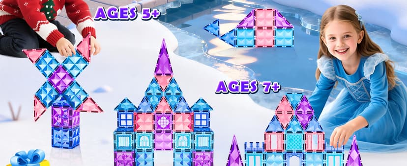 Soyee Diamond Magnetic Building Blocks - Princess Toys for 3-8 Year Old Girls & Boys - 3 4 5 6 Year Old Girl Birthday Xmas Present