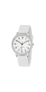 TWOPTION Nurse Watch for Women Waterproof Analog Silicone Watch with Second Hand Nursing Watch