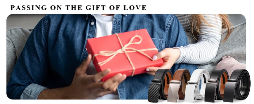 VATAN Men's Belt Leather Ratchet Belt for Men Dress Casual Every Day with Adjustable Buckle, Trim to Fit